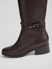 LK Bennett Brown Bena Espresso Casual Riding Boots - Image 4 of 4