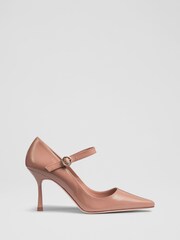 LK Bennett Natural Camille Patent Mary Jane Courts - Image 1 of 2