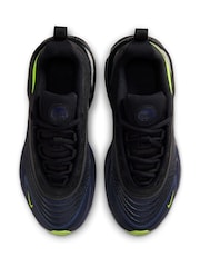 Nike Black Navy Volt Youth Air Max Fire Trainers - Image 12 of 12