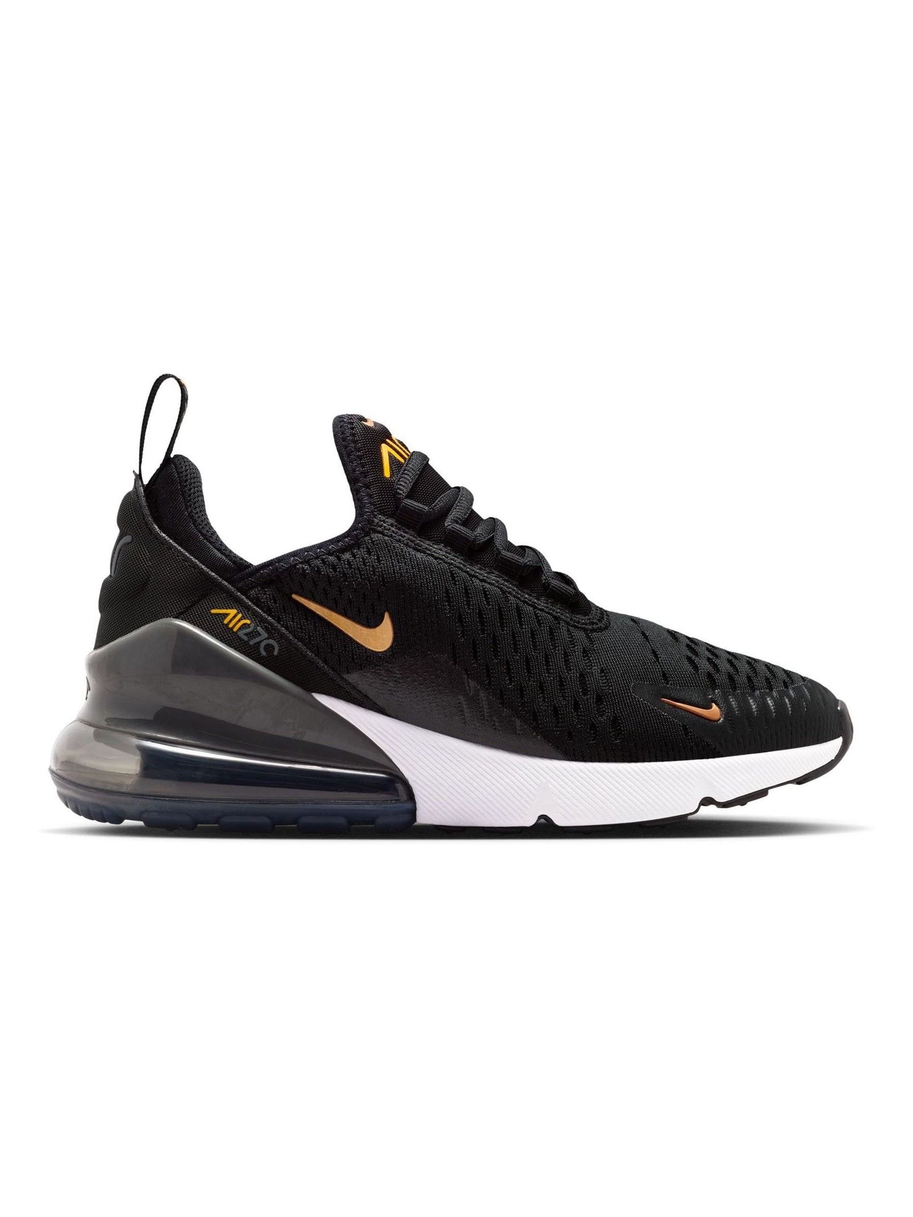 nike air max 270 women's black and gold