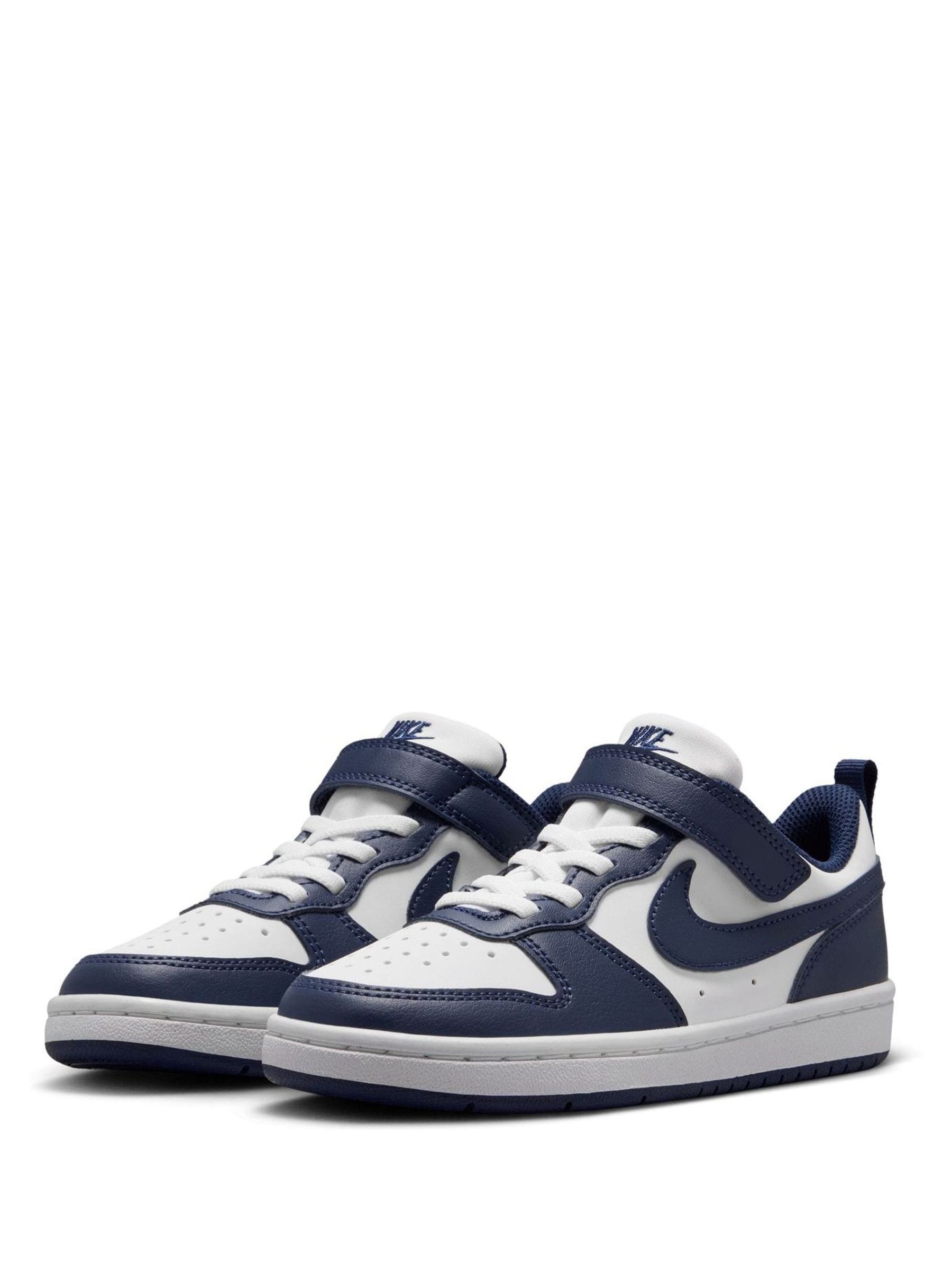 Nike キッズスニーカー US 2Y ネイビー/ホワイト　21cm モアテン Buy Nike Navy Blue/White Junior Court Borough Low Recraft Trainers