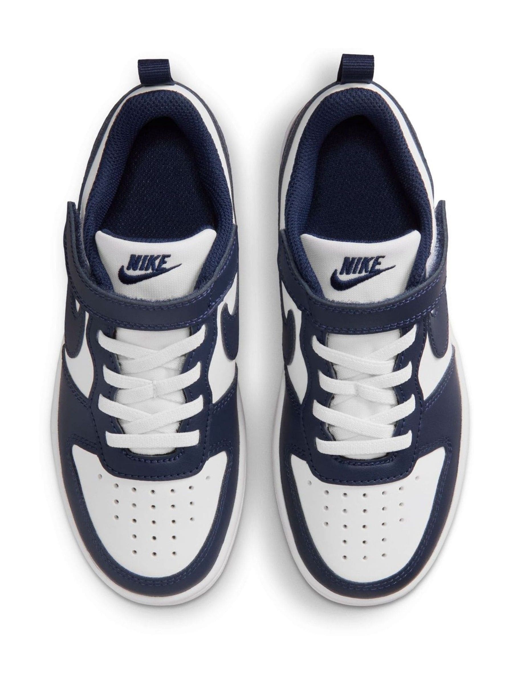 Buy Nike Navy Blue/White Junior Court Borough Low Recraft Trainers