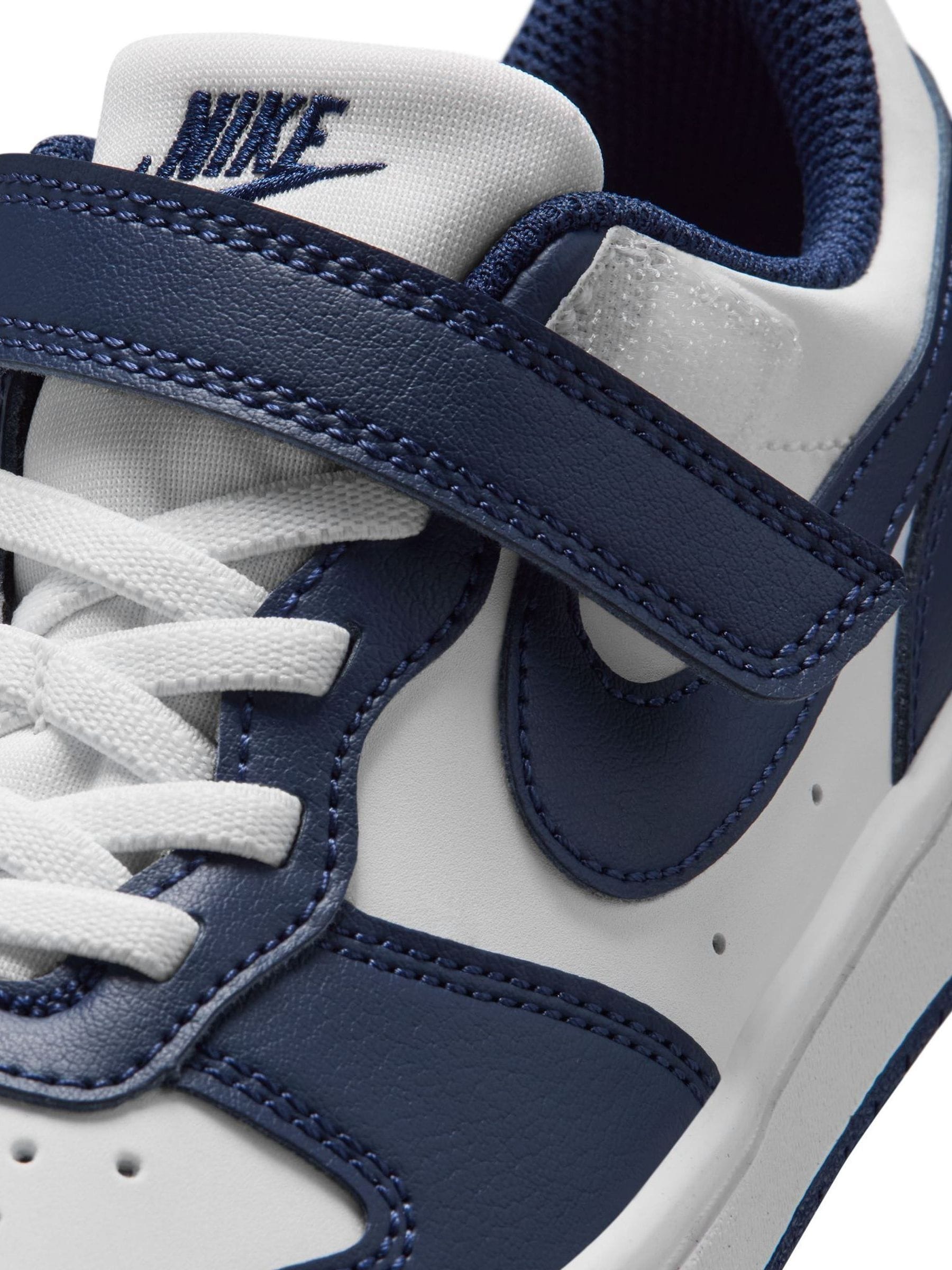 Buy Nike Navy Blue/White Junior Court Borough Low Recraft Trainers
