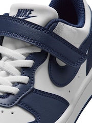 לבן - נעלי ספורט נמוכות של Nike דגם Court Borough לילדים - תמונה 9 מתוך 10