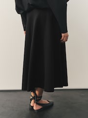 Nothing Ordinary Black Sculpt A Line Midi Skirt - Image 2 of 8