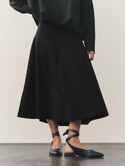 Nothing Ordinary Black Sculpt A Line Midi Skirt - Image 4 of 8