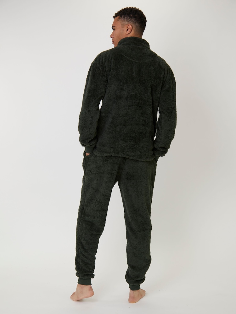 Loungeable Green Sherpa Lounge Joggers - Image 2 of 4
