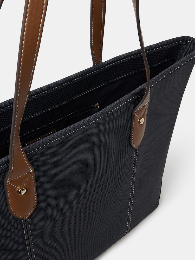 Accessorize Blue Two Tone Zip Tote Bag - Image 2 of 2