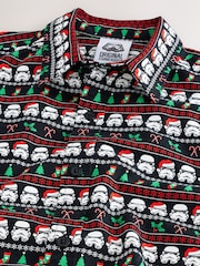 Black Stormtrooper Christmas Printed Long Sleeve Shirt - Image 3 of 3