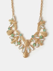 Accessorize Black Statement Flower Collar Necklace - Image 1 of 2