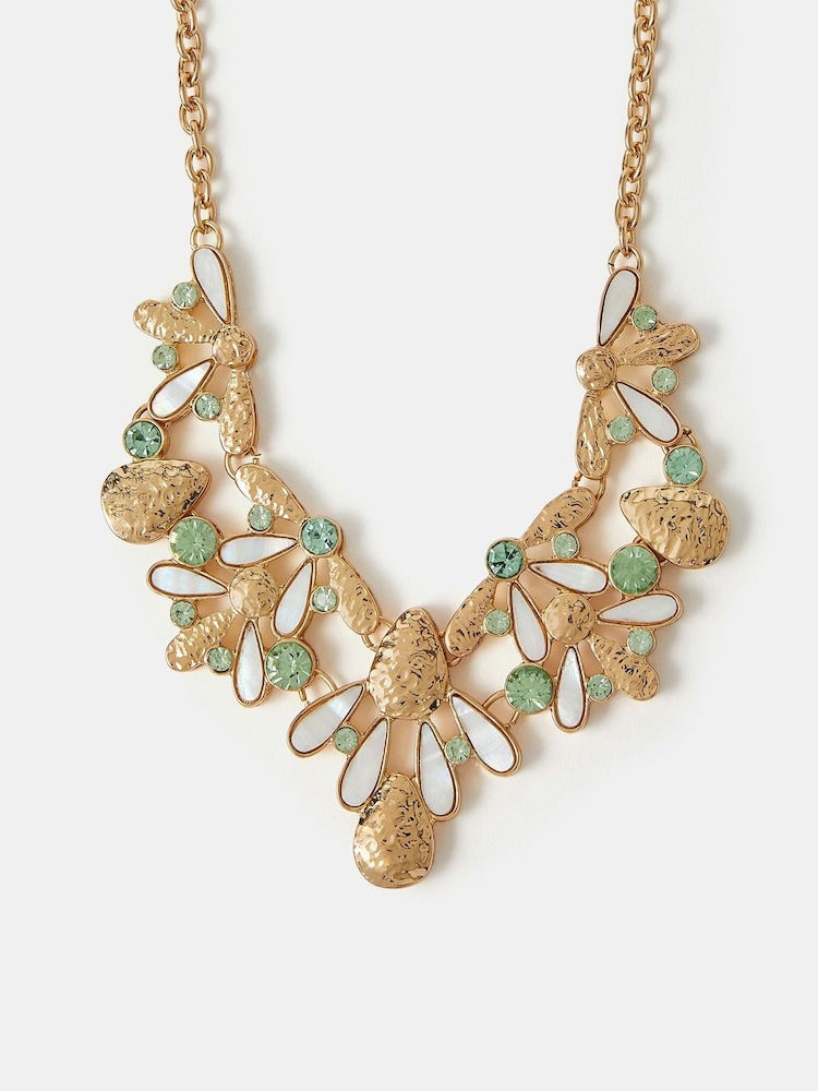 Accessorize Black Statement Flower Collar Necklace - Image 1 of 2