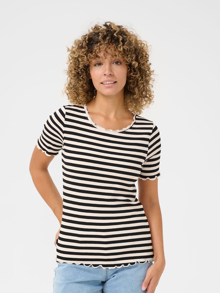 Cream CRRibba Stripe Black T-Shirt - Image 1 of 6 Cream CRRibba Stripe Black T-Shirt - Image 1 of 6