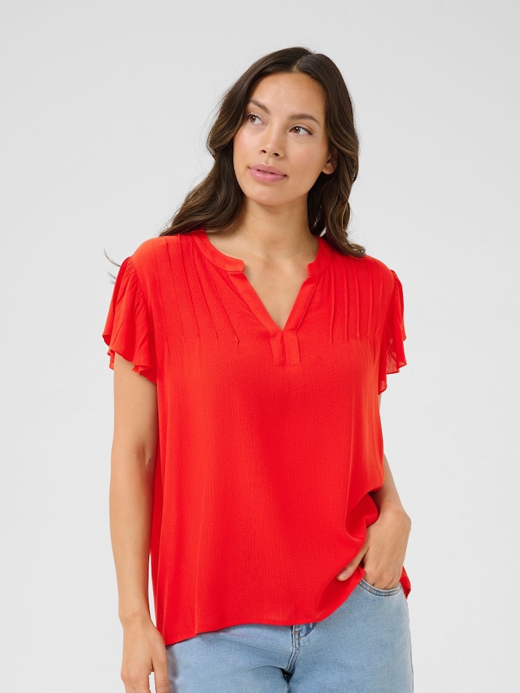 Cream Red CRAllie Blouse - Image 1 of 6 Cream Red CRAllie Blouse - Image 1 of 6
