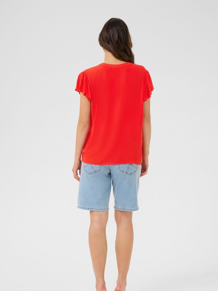 Cream Red CRAllie Blouse - Image 2 of 6 Cream Red CRAllie Blouse - Image 2 of 6