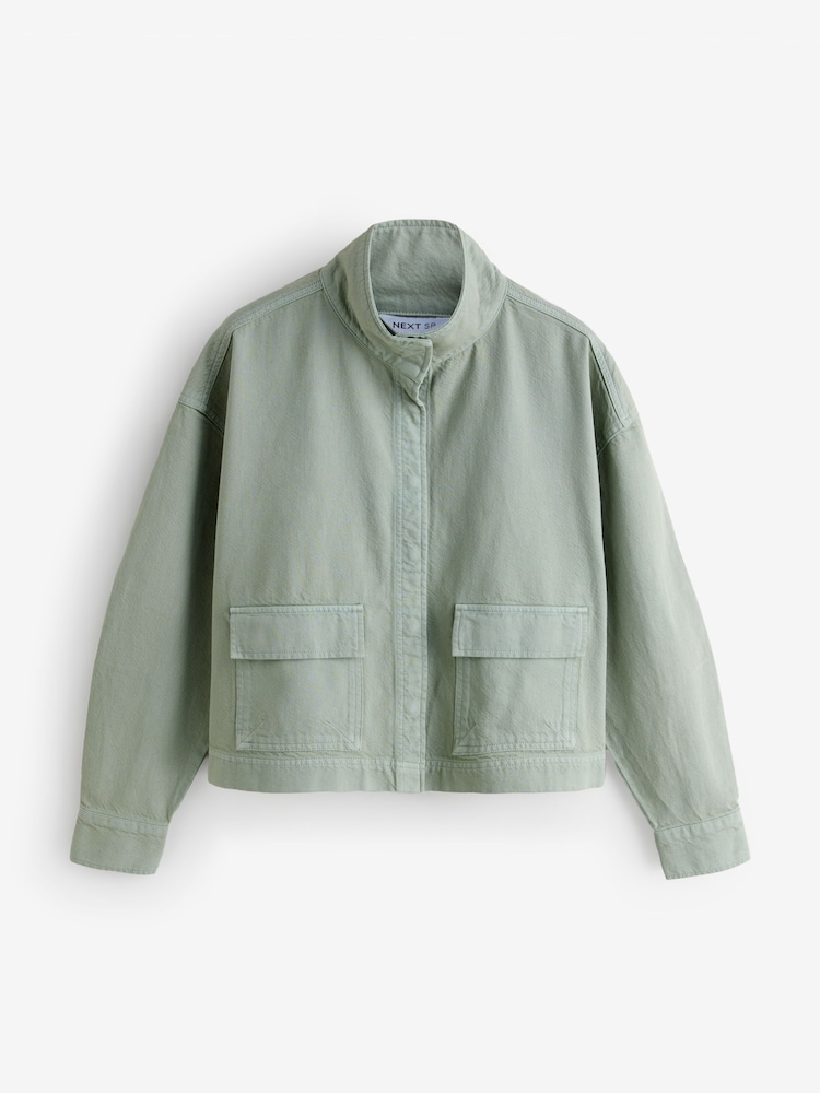 Khaki Green Utility Jacket - Image 1 of 1