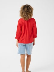 Cream Red CRVenta V-Neck 3/4 Sleeve Blouse - Image 3 of 5