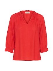 Cream Red CRVenta V-Neck 3/4 Sleeve Blouse - Image 4 of 5