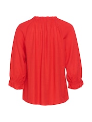 Cream Red CRVenta V-Neck 3/4 Sleeve Blouse - Image 5 of 5