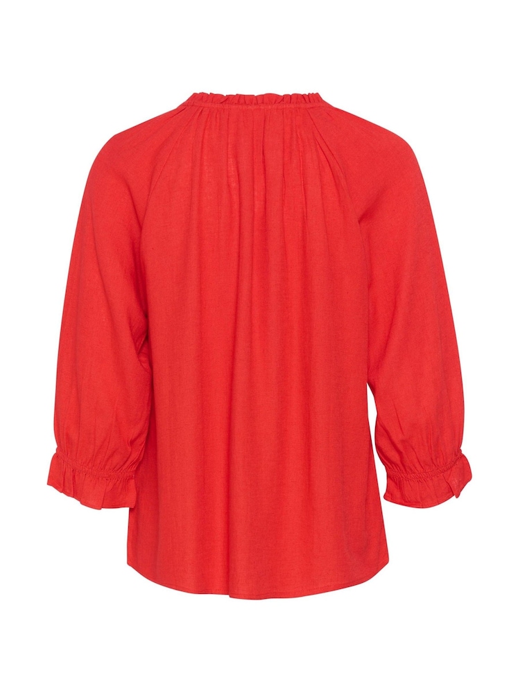 Cream Red CRVenta V-Neck 3/4 Sleeve Blouse - Image 5 of 5