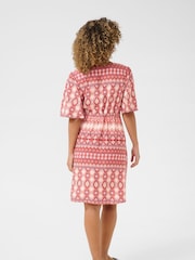 Cream Red CRTiah V-Neck Short Sleeve Dress - Image 3 of 5