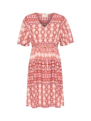 Cream Red CRTiah V-Neck Short Sleeve Dress - Image 4 of 5