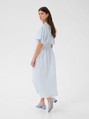 Cream Blue CRLori V-Neck Short Sleeve Midi Dress - Image 2 of 5