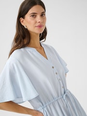 Cream Blue CRLori V-Neck Short Sleeve Midi Dress - Image 3 of 5