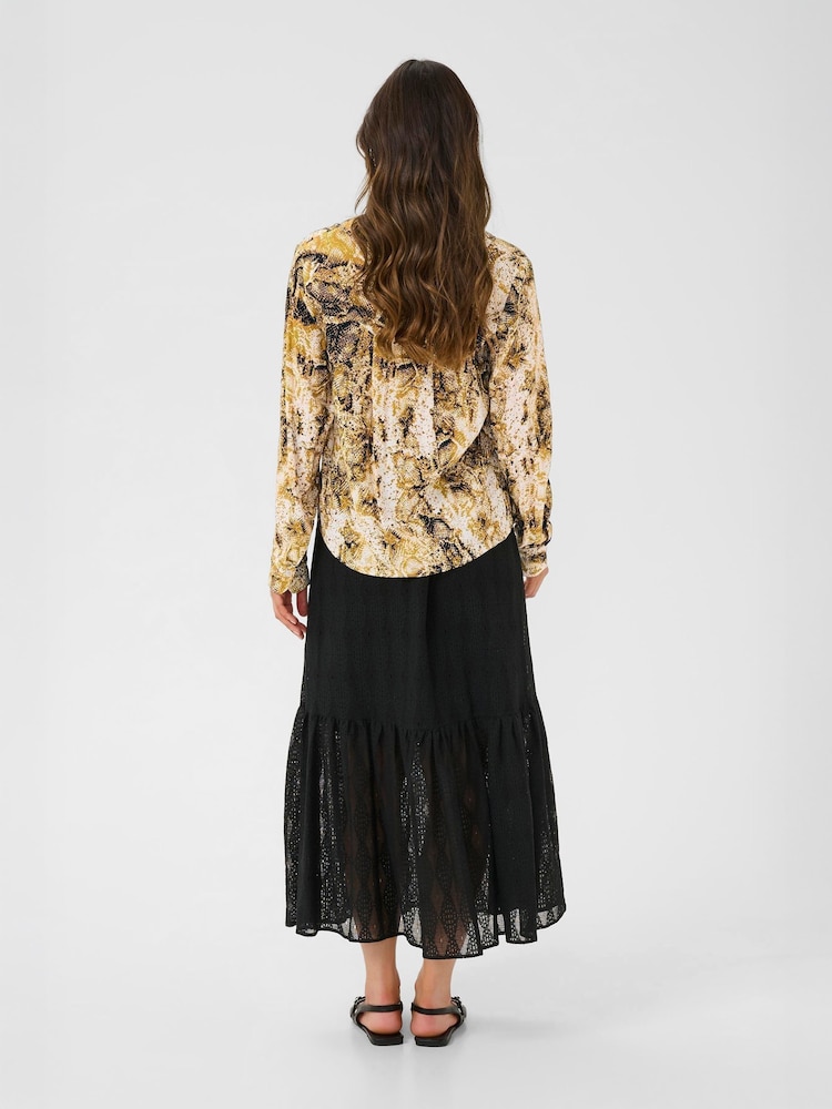 Cream CRAyda Long Sleeve Patterned Black Shirt - Image 2 of 6