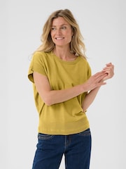Cream Green CRDela Knit Short Sleeve Top - Image 3 of 6