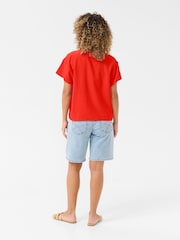 Cream Red CRLori Short Sleeve V-Neck Lace Shirt - Image 3 of 6