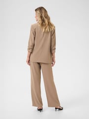 Cream CRCan Cocamia 3/4 Sleeve Brown Blazer - Image 2 of 6