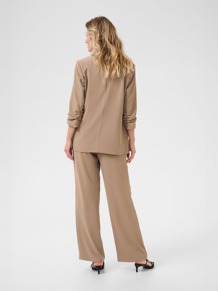 Cream CRCan Cocamia 3/4 Sleeve Brown Blazer - Image 2 of 6
