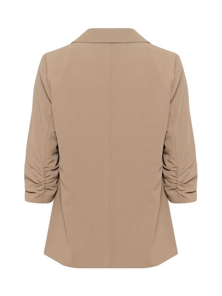Cream CRCan Cocamia 3/4 Sleeve Brown Blazer - Image 6 of 6