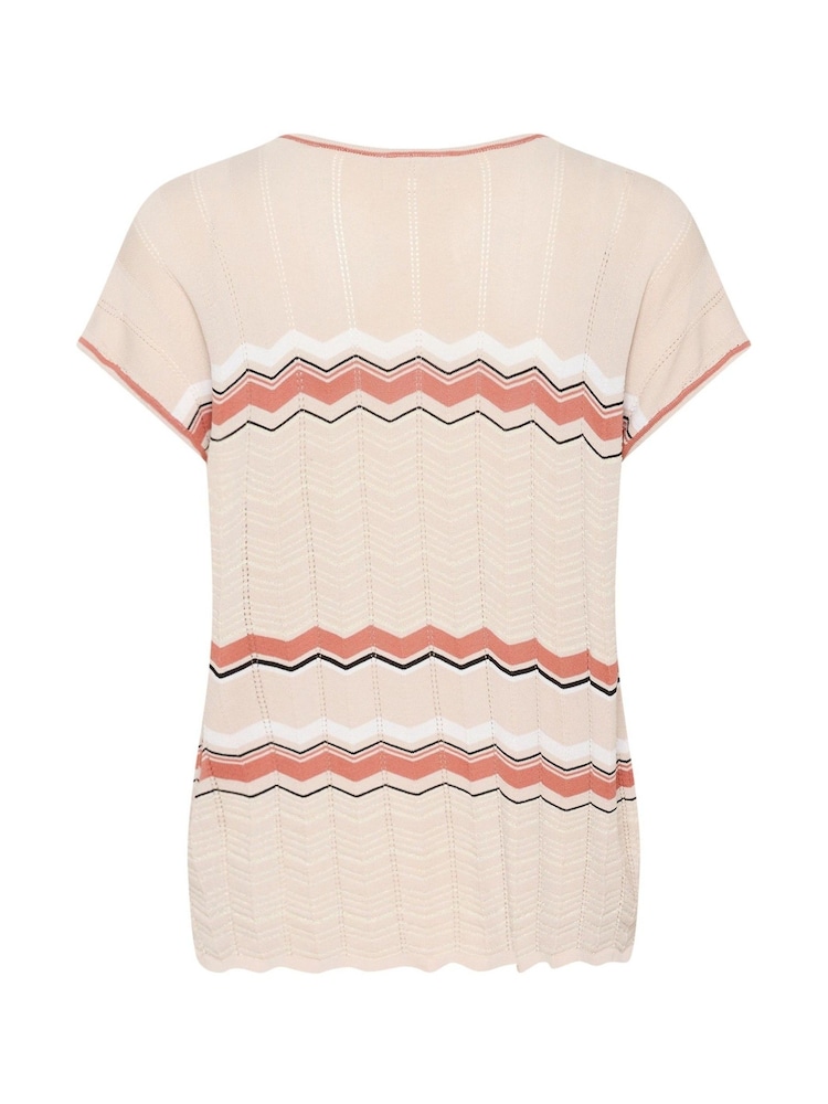 Cream CRTommin Short Sleeve V-Neck Knit Black Top - Image 5 of 5 Cream CRTommin Short Sleeve V-Neck Knit Black Top - Image 5 of 5
