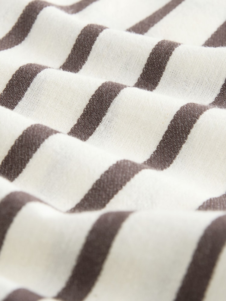 Chocolate Brown Relaxed Button Down Shirt With Linen - Image 9 of 9