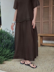 Schokoladenbraun - Jersey Two In One T-Shirt Dress - Bild 4 von 9