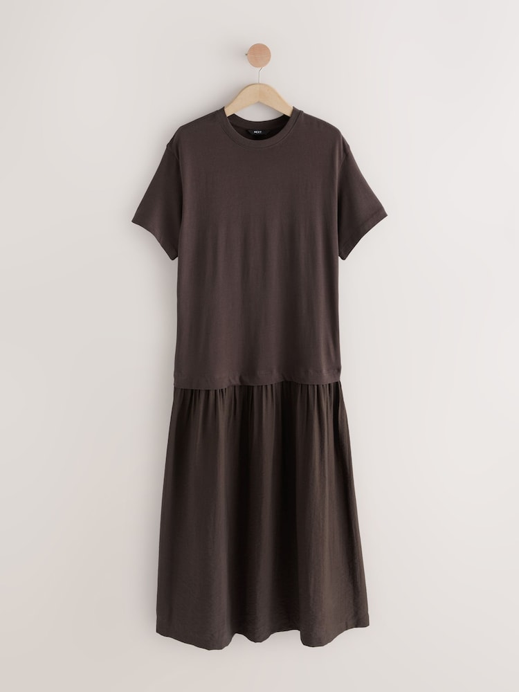 Buy Chocolate Brown Jersey Two In One T-Shirt Dress from the Next UK online shop Buy Chocolate Brown Jersey Two In One T-Shirt Dress from the Next UK online shop