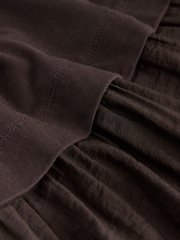 Schokoladenbraun - Jersey Two In One T-Shirt Dress - Bild 8 von 9