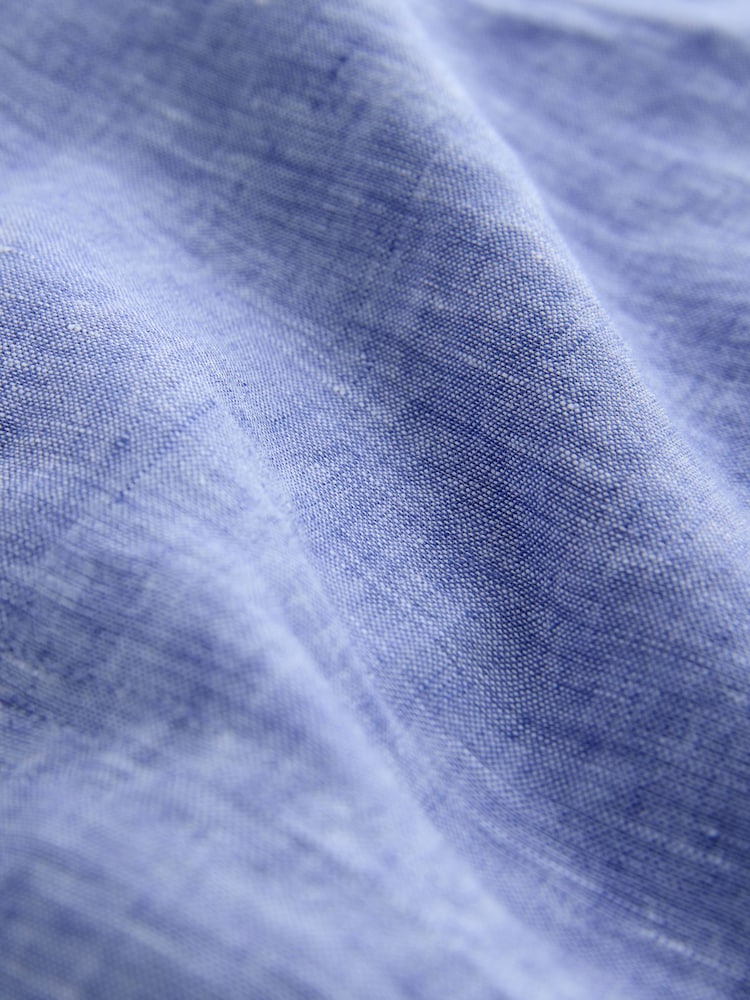 Blue N. Premium 100% Linen Sleeved Top - Image 8 of 8