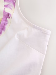 White/Purple Jersey Shift Dress - Image 5 of 5