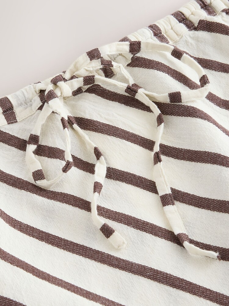 Chocolate Brown Summer Column Skirt With Linen - Image 2 of 3 Chocolate Brown Summer Column Skirt With Linen - Image 2 of 3