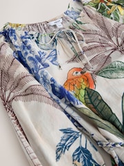 Crema/azul marino - Minivestido de manga larga - Imagen 2 de 3