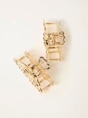 FatFace Gold Tone 2 Pack Metal Butterfly Claw Clips - Image 3 of 3