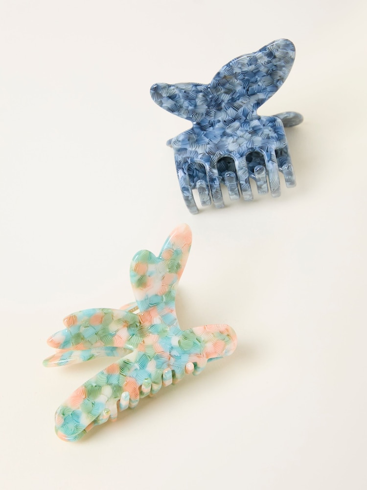 FatFace Multu 2 Pack Butterfly Dragonfly Claw Clips - Image 2 of 2