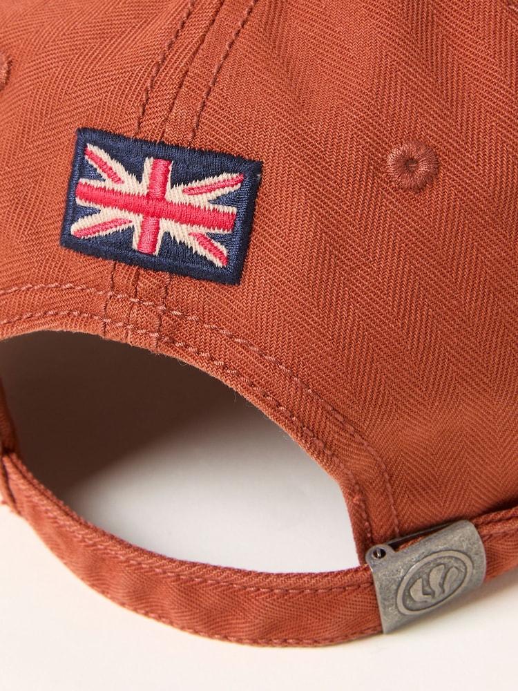 FatFace Burnt Orange Herringbone Baseball Cap - Image 4 of 4