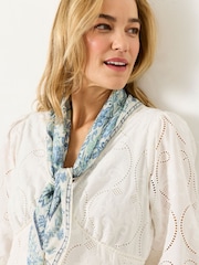 FatFace Green Woodblock Hair Scarf - Image 1 of 3