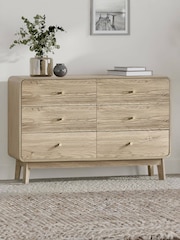 Julian Bowen Beige Ingrid 6 Drawer Dresser - Image 1 of 6