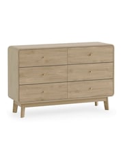 Julian Bowen Beige Ingrid 6 Drawer Dresser - Image 2 of 6