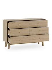 Julian Bowen Beige Ingrid 6 Drawer Dresser - Image 3 of 6