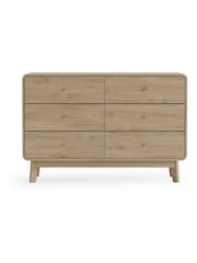 Julian Bowen Beige Ingrid 6 Drawer Dresser - Image 5 of 6
